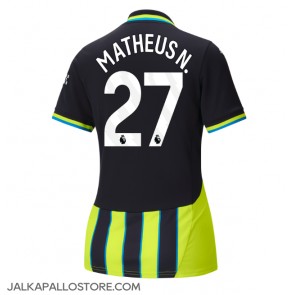 Manchester City Matheus Nunes #27 Vieraspaita Naisten 2024-25 Lyhythihainen